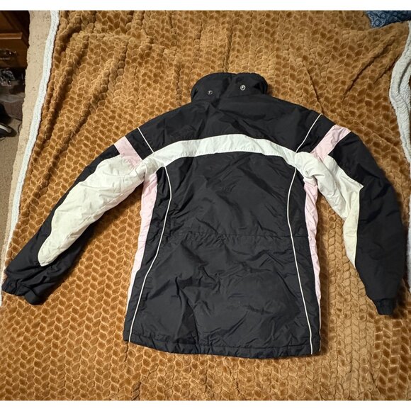 Columbia Youth Girls Insulated Winter Jacket Black Pink White Size 14/16 - Picture 5 of 15